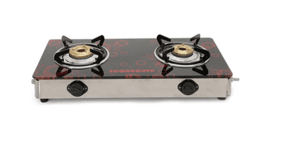 GTSM01 Sowbaghya Gas stove	Compact 2 Burner Glass Top Gas Stove 2 years warranty