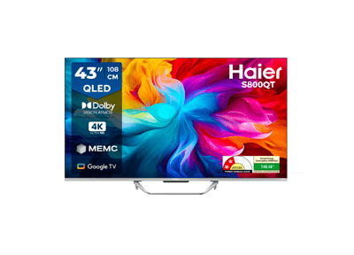 Haier QLED S800QT Series 108cm(43) 4K Smart Google TV With Dolby Vision. Atmos