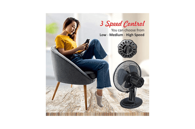BALTRA Savy Wall and table fan Multi Purpose Fan12inch (304.8mm), black (BF-149)