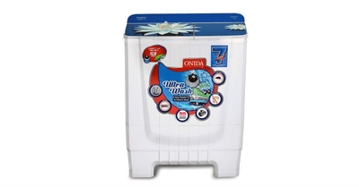 Onida 8 kg 5 Star Ultra Wash, Hydraulic Designer Glass Lid Semi Automatic Top Load Washing Machine (S80GS)
