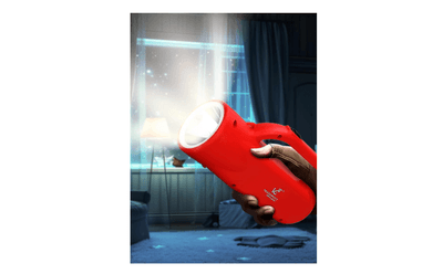 Powerful Rechargable Emergency 5W LED Kissan Torch, 4500mAh Battery for up to 10 hrs Backup, 2km Beam Range, and Durable ABS Virgin Plastic Body—Perfect for Emergencies and Outdoor use.