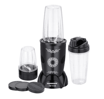 Sowbaghya Twister Bullet Mixer 450W – Compact Bullet Mixer Grinder with 3 Jars & 2 Blades – Ideal for Smoothies, Juices & More – Nutri Blender Mixer for Kitchen – Power-Packed Meal Prep Solution