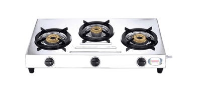 Sowbaghya Gas stove 3 Burner Stainless Steel Gas Stove 2 years warranty (SSGS02)