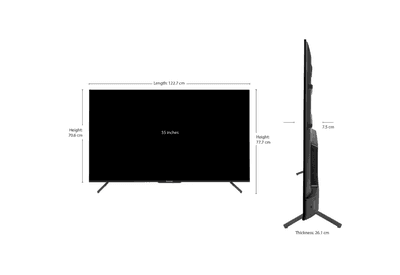 Panasonic TH-65PX740DX - 4K TV 1.64m (65 Inches), Screen Type: LED, TV Type: Google TV, Receiving System: ATV/DVB-S/S2 (future Ready), Resolution: 4K, Bezel Type: Bezel-less Picture Quality