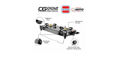 Junto United Ekta Gas Stove 2 Burner (CG0002)