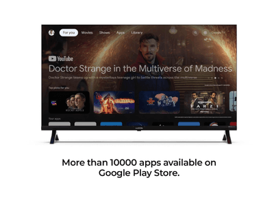 Wobble 139.7 cm (55 inches) UD Series 4K Ultra HD Smart LED Google TV WB55UDAGU2875D25 (Black)