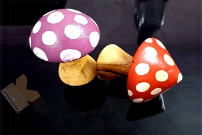 Wooden Handcrafted Mushroom-k7
