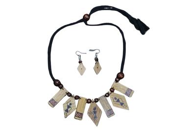 Warli Hand Painted Bamboo Jewellery - 3