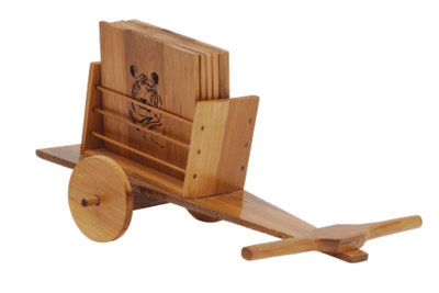 Bamboo Bullock Cart Tea Coaster Set