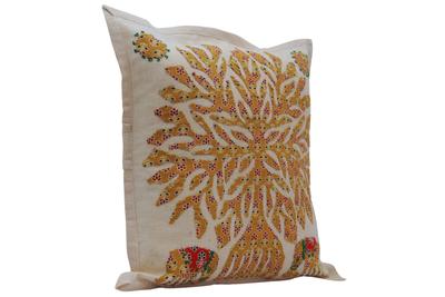 Emb-Applique Pure Cotton Cushion Cover