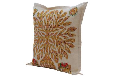 Emb-Applique Pure Cotton Cushion Cover