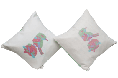 Tant & Jamdani Cushion Cover (Pack of 2)