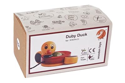 Channapatna Duby Duck Wooden Pull Toy