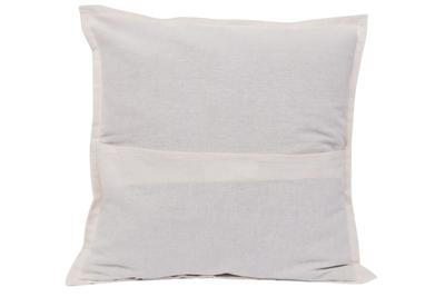 Emb Applique Pure Cotton Cushion Cover Bluish