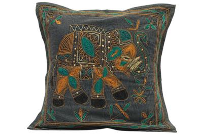 Emb Applique Pure Cotton Cushion Cover