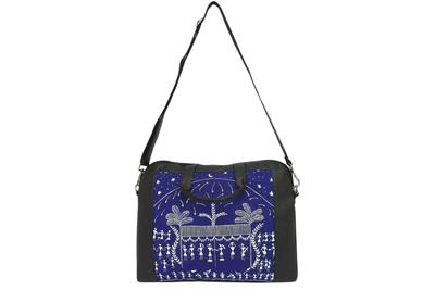 Warli Leather Laptop Bag No.2