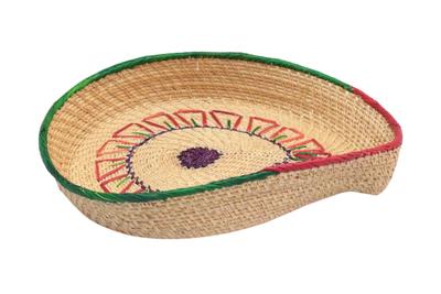 Handwoven Golden Grass Design Trays