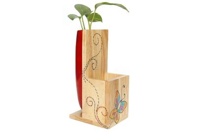 Channapatna IRIS Tabletop Mini Wooden Plant Holder