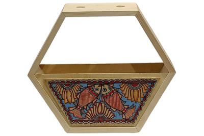 Madhubani Hand Painted Lamp Holder