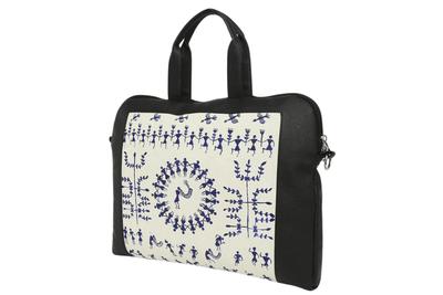 Warli Leather Laptop Bag No.3