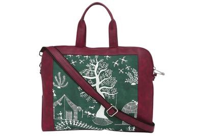 Warli Leather Laptop Bag