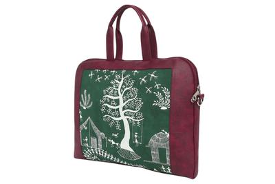 Warli Leather Laptop Bag