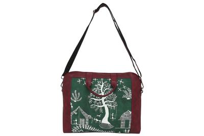 Warli Leather Laptop Bag