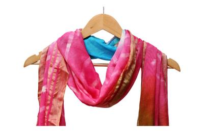 Tie & Dye Silk Dupatta - 4