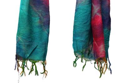 Tie & Dye Silk Dupatta - 8