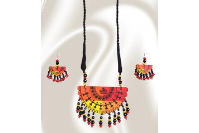 Warli Hand Painted Necklace Set