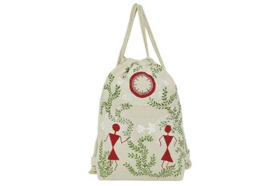 Warli Handpainted Sack Bag