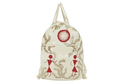 Warli Handpainted Sack Bag