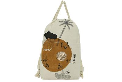 Warli Hand-Painted Sack Bag