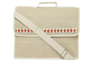 Warli Laptop Bag With Warli Painted Stripe