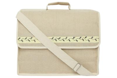 Warli Laptop Bag With Warli Painted Stripe