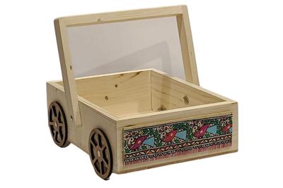 Madhubani Hand Painted Wheel Tray