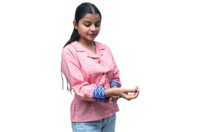 Women Cotton Handloom Crop Top