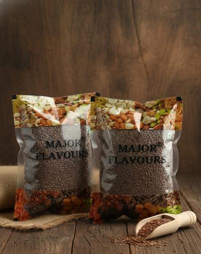 Major Flavour Premium Alsi (Flax Seeds) – 100% Raw & Natural Brown Linseed | Richest Source of Plant-Based Omega-3 & Fiber | Superfood for Heart Health & Weight Management