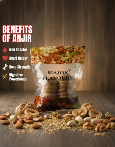 Major Flavour Premium Afghani Big Anjeer – Dried Figs | 100% Natural, Soft & Handpicked | Rich in Calcium & Fiber