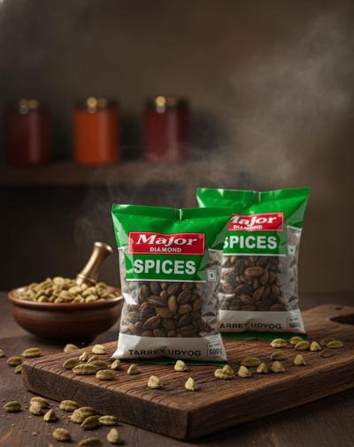 Major Flavour Premium Big Black Cardamom (Badi Elaichi) – Jumbo Moti Grade | 100% Natural & Bold Pods | Intense Smoky Aroma for Biryani, Pulao & Meat Dishes