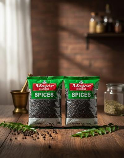 Major Flavour Premium Black Pepper Whole (Kali Mirch) – Peppercorns | 100% Natural & Steam-Washed for Purity | High Piperine Content for Immunity & Metabolism