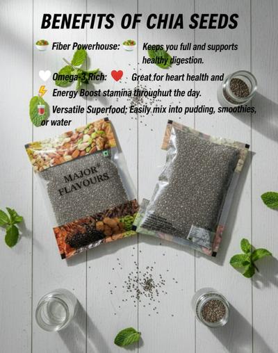 Major Flavour Premium Chia Seeds – Ultimate Superfood for Weight Loss