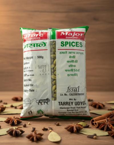 Major Flavour Bold Green Cardamom  | Jumbo Elaichi with Intense Aroma | Handpicked Export Quality Pods | Rich in Essential Oils for Tea & Desserts