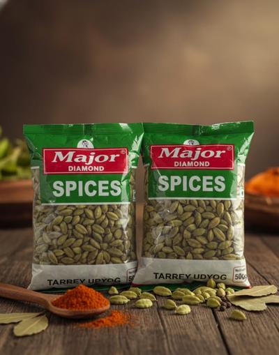 Major Flavour Bold Green Cardamom  | Jumbo Elaichi with Intense Aroma | Handpicked Export Quality Pods | Rich in Essential Oils for Tea & Desserts