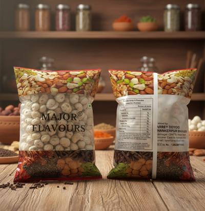 Major Flavour Premium Mota Makhana – Crunchy Phool Makhana | 100% Natural, High Protein & Low Calorie Snack | Ideal for Weight Loss & Healthy Munching