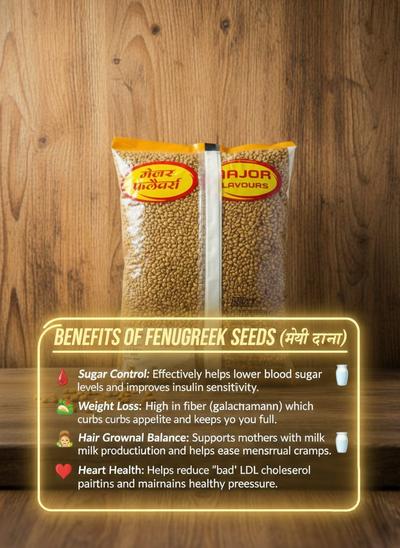 Major Flavour Premium Methi Dana – Bold & Clean Fenugreek Seeds