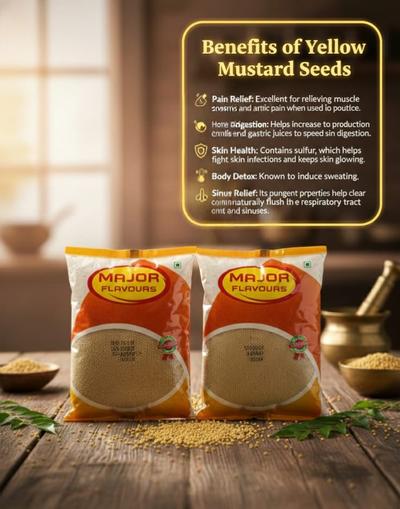 Major Flavour Premium Pili Sarson – 100% Pure Yellow Mustard Seeds