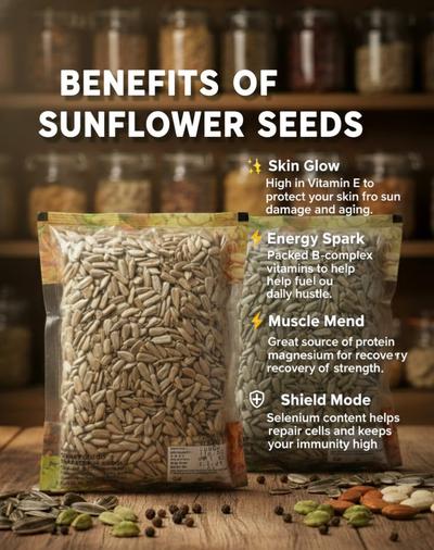 Major Flavour Premium Sunflower Seeds – Raw & Unsalted Kernels for Hormonal Balance & Heart Health | Rich in Vitamin E, Magnesium & Zinc | Keto & Vegan Superfood