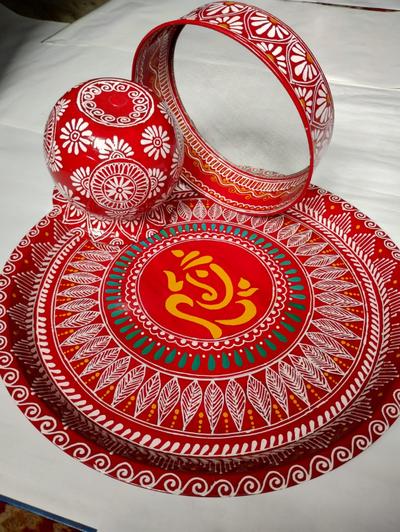 Hand Painted Karwa Chauth Thali Set