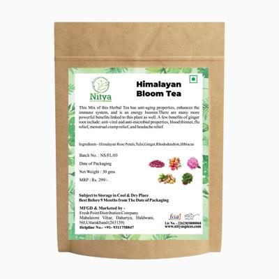 Pure Himalayan Bloom Tea ( Mix of Rose Petals,Tulsi,Ginger,Rhododendron,Hibiscus)